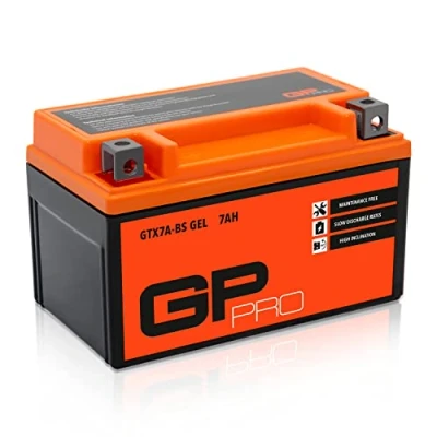 Abbildung von GP PRO GTX7A BS 12V 7Ah GEL Batterie (Kompatibel mit YTX7A / 50615) (Wartungsfrei &amp; Versiegelt) Akkumulator Motorrad Roller Motorradbatterie Rollerbatterie