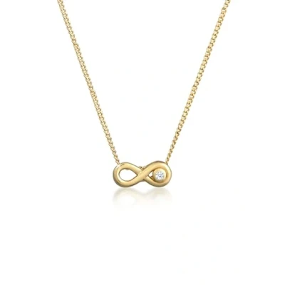Abbildung von DIAMORE Halskette Damen Infinity Ewig mit Diamant (0.02 ct.) in 585 Gelbgold