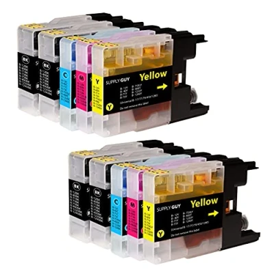 Abbildung von Supply Guy 10 Druckerpatronen kompatibel mit Brother LC 1240 1220 für DCP J525W J725DW J925DW MFC J430 Series J5910DW J625DW J6510DW J6710DW J6910DW
