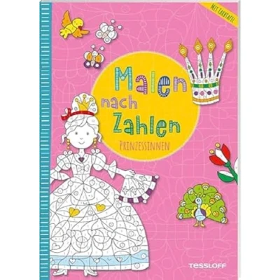Abbildung von Malen nach Zahlen. Prinzessinnen / Mit ausklappbarer Farbtafel 24 schöne Motive Für Kinder Ab 8 Jahren: Farbtafel. Jahren