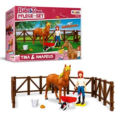 Abbildung von Craze Bibi und TINA Spielzeug Pflege Set &amp; AMADEUS Pferde Pflegeset inkl. Zubehör , Martinshof Spielfiguren Spiele ab 3 Jahre 14134