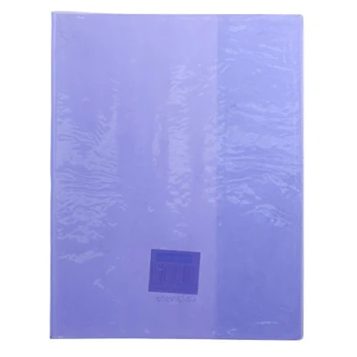 Abbildung von Clairefontaine 73006C Heftumschlag / Heftschoner Hefthülle Calligraphe Cristalux 17x22 cm, Etikettenhalter, aus PVC transparent und strapazierfähig, glatt, Violett, 1 Stück
