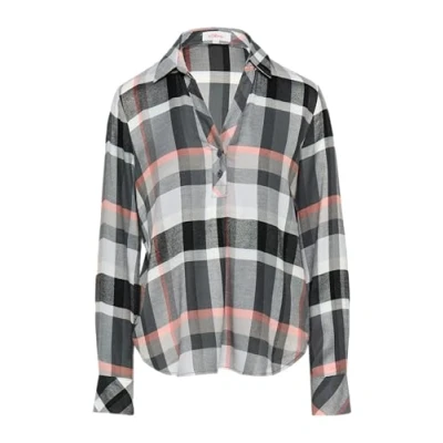 Abbildung von s.Oliver Karierte Bluse MIT Hemdkragen Bluse, Damen, Größe: 40, Dunkelgrau