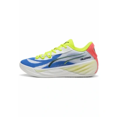 Abbildung von PUMA All Pro NITRO™ Basketball Schuhe Unisex, Schuhe, Weiß/Gelb Alert/Rosa Alert, 44