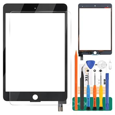 Abbildung von Ersatzbildschirm für iPad Mini 5 7.9 2019 A2126 A2124 A2133 Touchscreen Digitizer Glas Panel Matrix Reparaturteile Kit (schwarz)