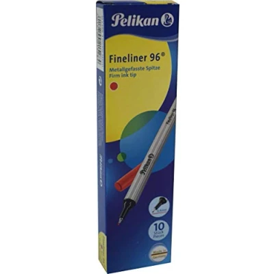 Abbildung von Pelikan 943233 Fineliner 96® Rot, 10 Stück in Schachtel