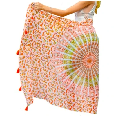 Abbildung von Pareo XXL Mit Quasten Baumwolle Groß Strand Strandtuch Damen Wickeltuch Wickelrock Strandrock Tapisserie Bikini Cover Up Tragen Über Badeanzügen