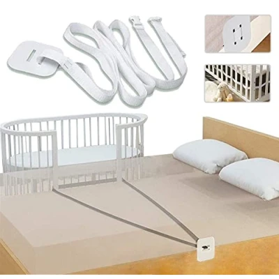 Abbildung von MEISHANG Gurt für Babybett,Befestigung Beistellbett Boxspringbett,Beistellbett Weiß,Gurt Boxspringbetten,Beistellbetten Gurt,Beistellbett Befestigung