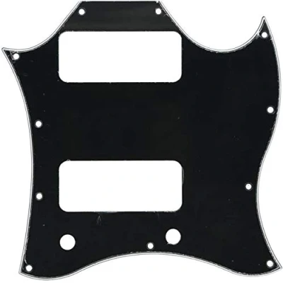 Abbildung von Dopro Standard SG Special Full Face Gitarre Pickguard mit P90 Pickup Loch, schwarz, 3 lagig