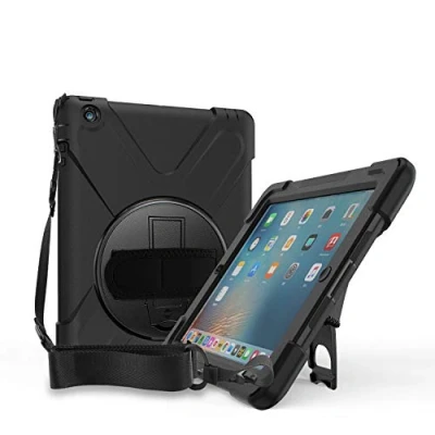 Abbildung von ProCase iPad 2 3 4 Hülle Case Handschlaufe [360 Kickstand, Stylus Halter] (Alt Model), Stoßfest Schutzhülle Cover mit Verstellbar Riemen Schultergurt für 2/iPad /iPad Schwarz
