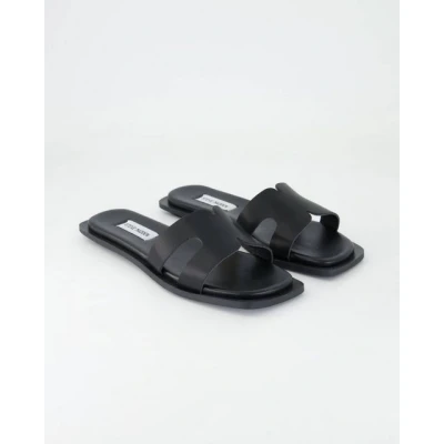 Abbildung von Steve Madden Sofia Pantolette flach, Damen, Größe: 37, Black leather Schuhe