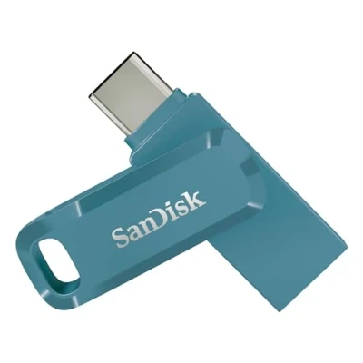 Abbildung von SanDisk Ultra Dual Drive Go USB Type C 128 GB (Android Smartphone Speicher, Anschluss, 400 MB/s Lesegeschwindigkeit, Nutzung als Schlüsselanhänger möglich) Navagio Beach