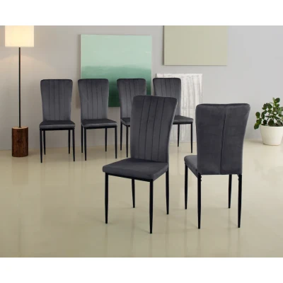 Abbildung von Home affaire 4 Fußstuhl &quot;Bergamo&quot;, (Set), 6 St., Samt, erhältlich in Vintage Mikrofaser und Webstoff vielen Farben