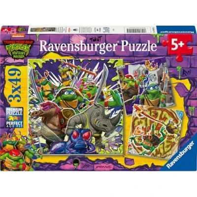 Abbildung von Ravensburger Puzzle Teenage Mutant Ninja Turtles, 147 Puzzleteile, 3 x 49 Teile, Made in Europe, FSC® schützt Wald weltweit