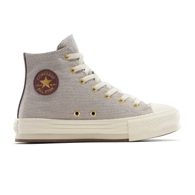 Abbildung von Converse Chuck Taylor ALL STAR EVA LIFT Unisex Sneaker high für Kinder, Größe: 36, Trail mixed/egret/gold Schuhe