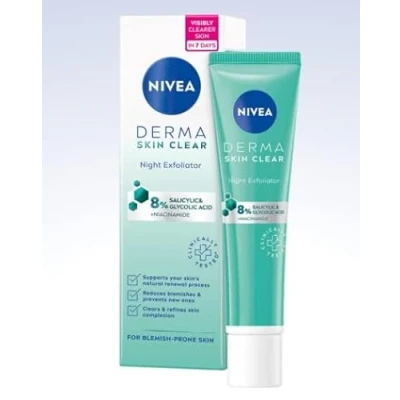 Abbildung von Nivea Derma Skin Clear Night Exfoliator 40 ml