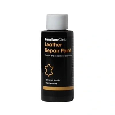 Abbildung von Furniture Clinic Lederreparatur Farbe &amp; Farbauffrischung Selbstversiegelnder Lederfarbstoff für schnelle + einfache Ledersanierung Ledersofas, Autositze, Lederschuhe, Leder (Dunkelgrau, 50ml)