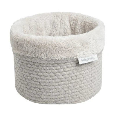 Abbildung von Baby&#039;s Only Körbchen Sky Wickeltisch Organizer Gestrickte Aufbewahrungsbox für Kinderzimmer Ø20 cm Urban Taupe