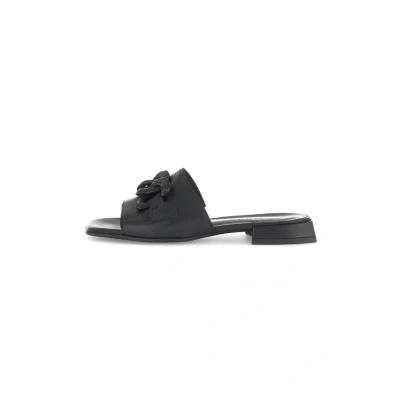 Abbildung von Gabor Comfort MIT Aplikation Pantolette flach, Damen, Größe: 37.5, Schwarz Schuhe