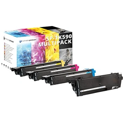 Abbildung von 4 Schneider Printware Toner kompatibel zu TK590 für Kyocera ECOSYS M6026cdn M6026cidn M6526cdn M6526cidn P6026cdn