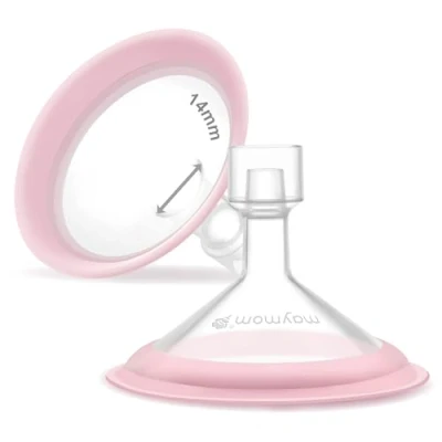 Abbildung von 14 mm Maymom MyFit Shields, Pano Serie; kompatibel mit Medela Milchpumpe, PersonalFit, Freestyle, Harmony, Maxi, Freestyle Flex Stecker; Anschluss an Widemouth/Schmal Stecker, 2 Stück
