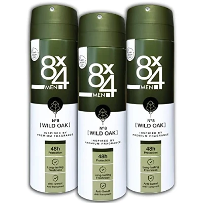Abbildung von 3 er Pack 8x4 MEN Anti Transpirant Spray N8 Wild Oak x 150 ml