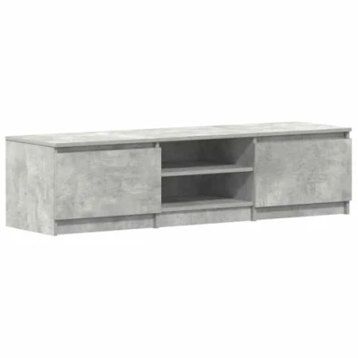 Abbildung von vidaXL TV Schrank mit 2 Schubladen Fächern Lowboard Fernsehtisch Fernsehschrank Möbel Sideboard Betongrau 140x40x35,5cm Holzwerkstoff