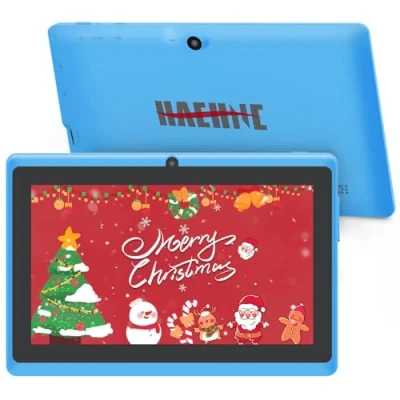 Abbildung von Haehne 7 Zoll Tablet PC, Android 5.0, Quad Core A33, 1GB RAM 8GB ROM, Dual Kameras, WiFi, Bluetooth, Kapazitiven Touchscreen, Azurblau