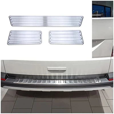 Abbildung von tuning art L177 XF514 2 Ladekantenschutz und Einstiegsleisten passend für VW T6 T6.1 Multivan 4 Türer, Farbe:Silber