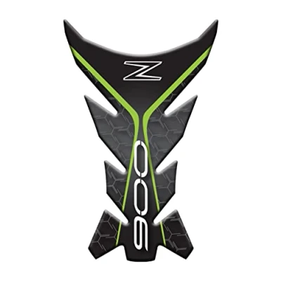 Abbildung von Tankschutz, geharzt, selbstklebend, 3D Effekt, kompatibel mit Kawasaki Z900 v2 (grün)