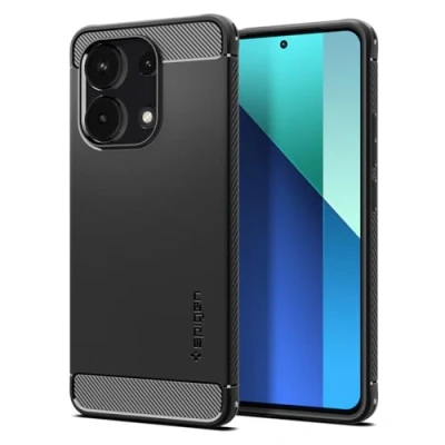 Abbildung von Spigen Rugged Armor Hülle Kompatibel mit Xiaomi Redmi Note 13 4G Schwarz