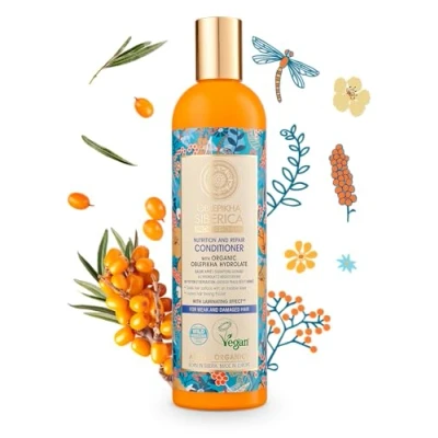 Abbildung von Natura Siberica Sanddorn Conditioner für strapaziertes Haar, Pflege und Regeneration, 400 ml