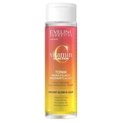 Abbildung von Eveline Cosmetics Vitamin C 3x Action Toner Hydratisierender &amp; Aufhellender Gesichtstoner mit Niacinamid Pro B5