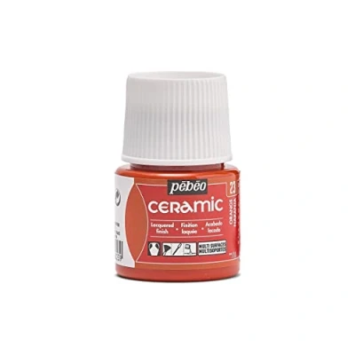 Abbildung von Pébéo Ceramic Deckende Farbe für Terrakotta, Keramik und Fayence Flakon 45 ml orange