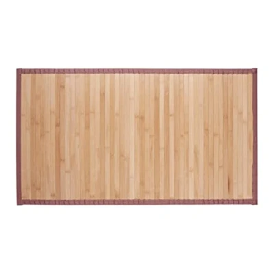Abbildung von Badematte Bambusmatte natur relaxdays, Höhe 4 mm, Bambus, 80 x 45 cm