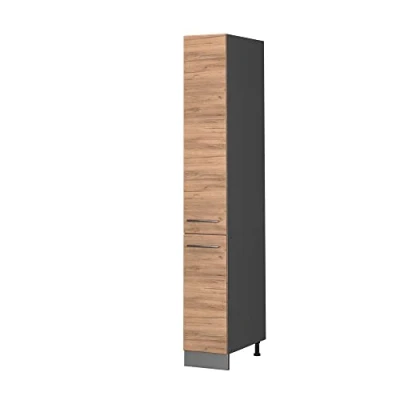 Abbildung von Vicco Hochschrank Fame Line, Goldkraft Eiche/Anthrazit, 30 cm