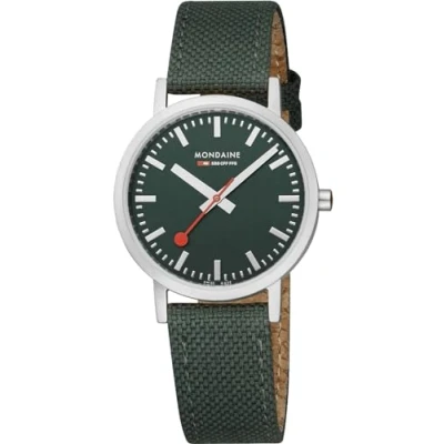 Abbildung von Mondaine Herren Analog Quartz Uhr mit Stoff Armband A6603031460SBF