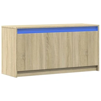 Abbildung von vidaXL TV Schrank mit LED Beleuchtung Sonoma Eiche 100x34x50 cm (1 St)