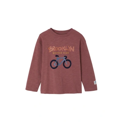 Abbildung von Jungen Shirt mit Flockprint und Recycling Baumwolle