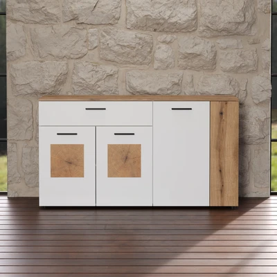 Abbildung von INOSIGN Sideboard &quot;Valencia&quot;, (1 St.), Kommode mit Hirnholzapplikationen Schrank (B/T/H) 150/42/83 cm
