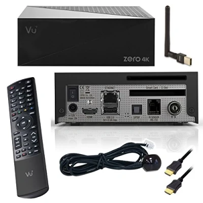 Abbildung von VU+ Zero 4K 1x DVB C/T2 Tuner Linux Combo Kabel Receiver CI HbbTV HEVC H.265 Set Top Box UHD 2160p PremiumX WLAN Stick