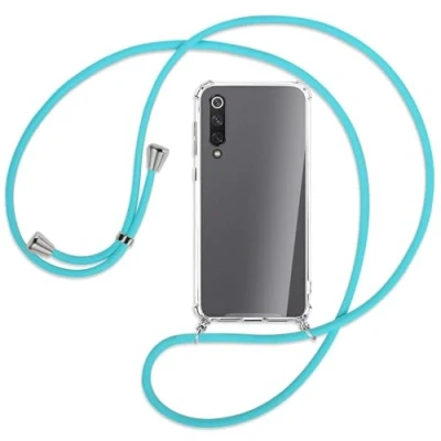 Abbildung von mtb more energy Handykette kompatibel mit Xiaomi Mi 9 SE (5.97&#039;&#039;) türkis Smartphone Hülle zum Umhängen Anti Shock Full TPU Case