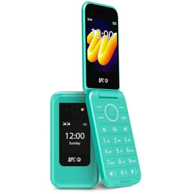 Abbildung von SPC Wild 4G Basistelefon für Digitale Abschaltung und sicheres Ersttelefon Kamera, Dual Display, SOS Taste 7 Tage Akkulaufzeit Türkis