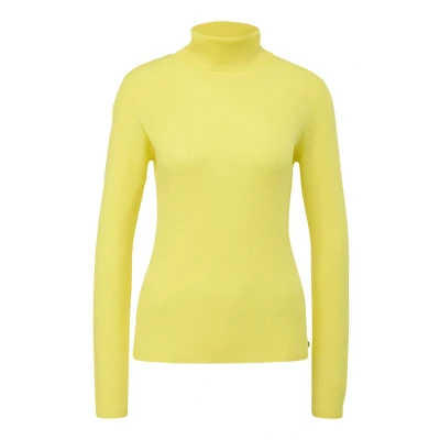 Abbildung von QS by s.Oliver Rollkragen Strickpullover, Damen, Größe: Large, Vanille