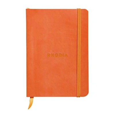 Abbildung von Rhodia 117314C Notizheft (mit weichem Umschlag, liniert, 72 Blatt, DIN A6, 10,5 x 14,8 cm) 1 Stück tangerine