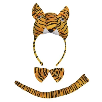 Abbildung von Petitebelle 3d Stirnband Bowtie Schwanz Kostüm für Erwachsene Einheitsgröße Tiger