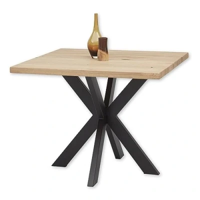 Abbildung von Home affaire Esstisch &quot;Micky&quot;, 100 cm in Eiche Massiv geölt, Tisch quadratisch