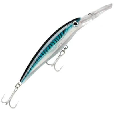 Abbildung von Rapala X Rap Magnum Angelköder Angelzubehör mit großer Tauchschaufel Salzwasser Spinnköder Lauftiefe 9m Fischköder 16cm, 72g Hergestellt in Estland Glass Ghost UV
