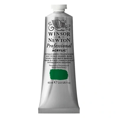 Abbildung von Winsor &amp; Newton 2320521 Professional Acrylfarbe in Künstlerqualität, hohe Farbbrillanz Deckkraft, Archivqualität, 60ml Tube Phthalogrün Gelbton