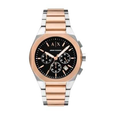 Abbildung von Armani Exchange Tradiitional Rafael Chronograph, Herren, Größe: One Size, Rose gold silver